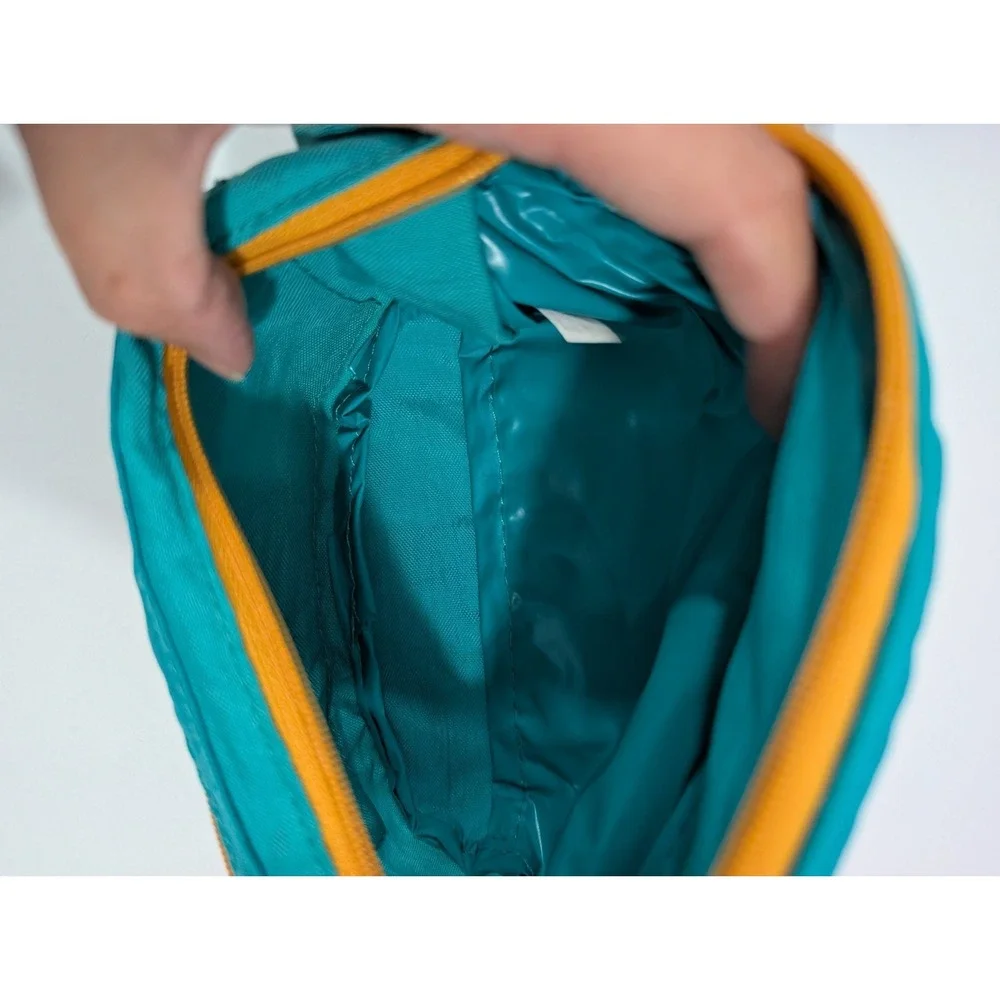 Vintage Sport P.A.C. Fanny Pack Teal Turquoise Yellow Neon Retro Hip Bag Waist
